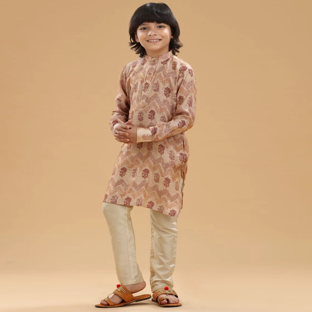 Regal Blossom Heritage Kurta Set - A Royal Ethnic Wear for Boys Panjabi Pajama Sets 4018
