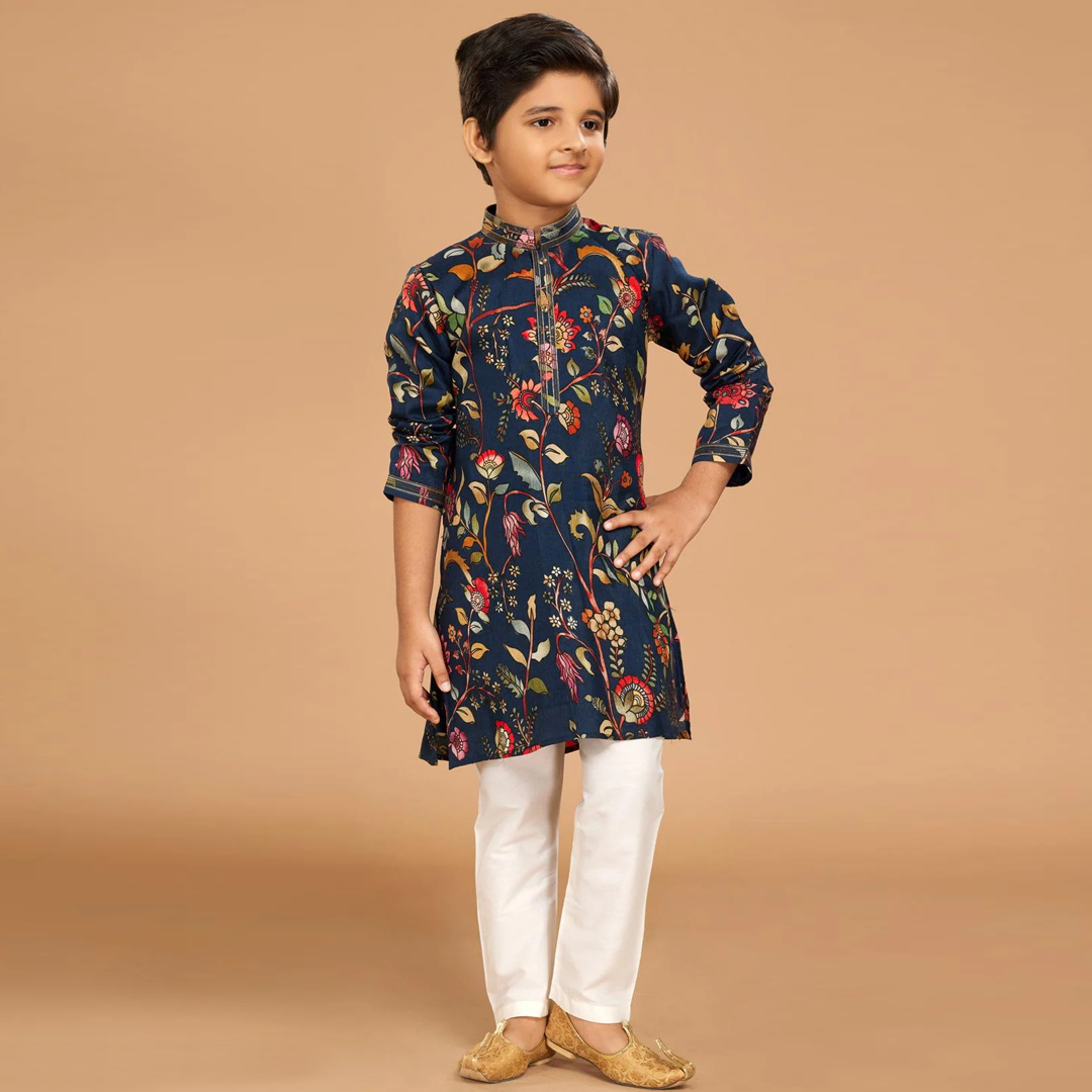 Regal Blossom Heritage Kurta Set - A Royal Ethnic Wear for Boys Panjabi Pajama Sets 4005
