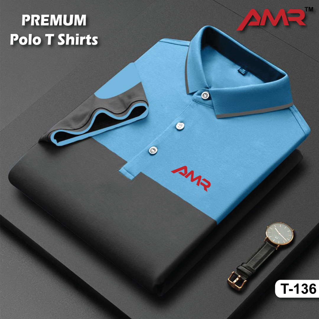 Multi Color Premium Quality AMR Brand Polo T-Shirt Cotton fabric Contest Color Men Polo Shirt T-136