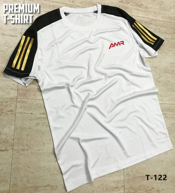 Premium Quality AMR Brand Mesh fabric Contest Color T-Shirt T-122