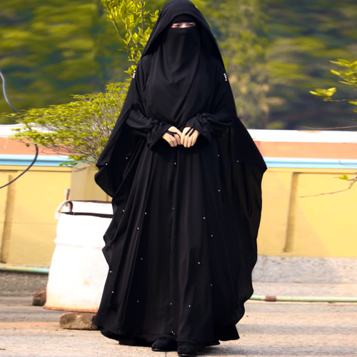 High-Quality Mohuya-2 Borkha Both Side Koti System Borkha Set , Dubai Charry Fabric B_483