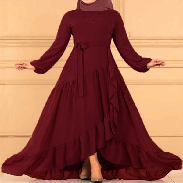 Turkish Fashionable Stylish Waist Belt Borkha Dubai Charry Maroon 435