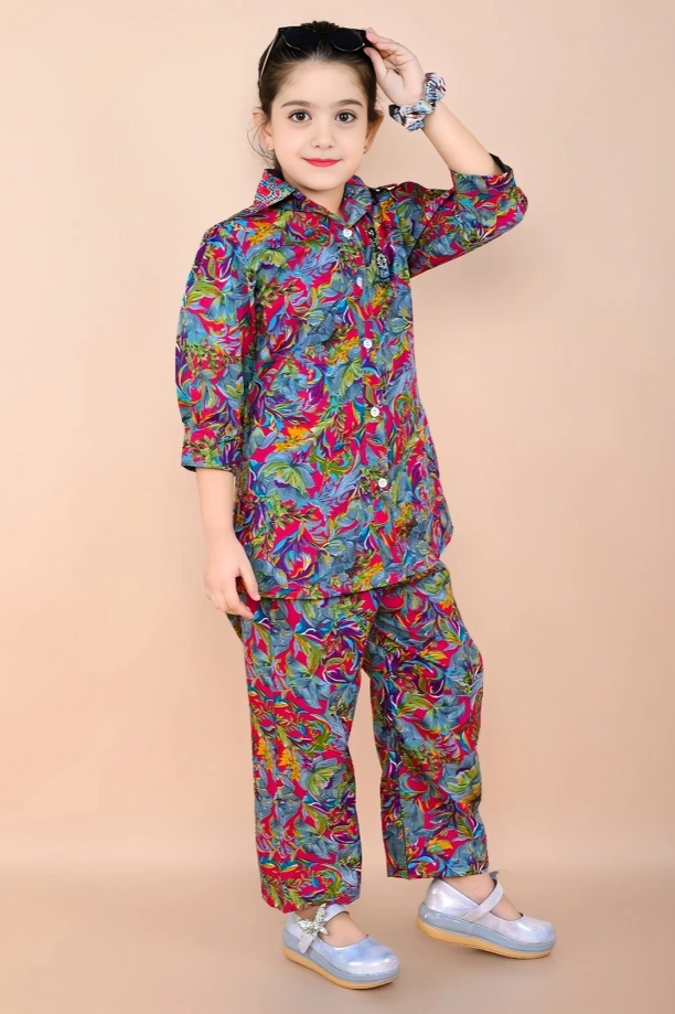 Beautiful trending Dress Winter Friendly Kids Girls Co Ords Sets 1960